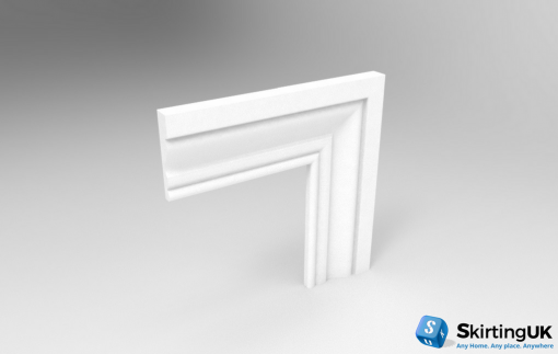 Architrave Ogee En MDF - 5 Longueurs De 2.10m - Blanc, Résistant à L'humidité - Neuf