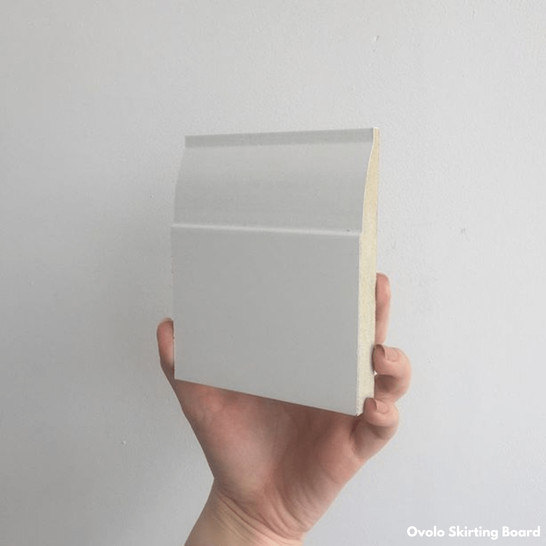 Ovolo Skirting Board Sample in Hand