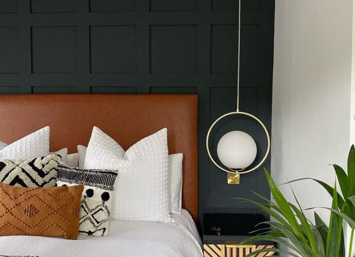 Square Panelling Grid in Bedroom