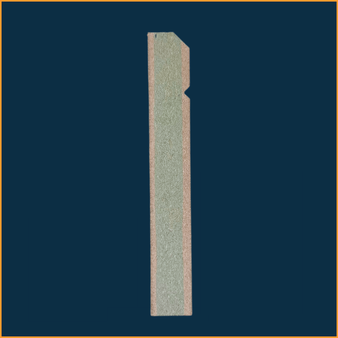 Grooved Side Edge 10mm V Grooved Skirting | Geometric Triangular Groove